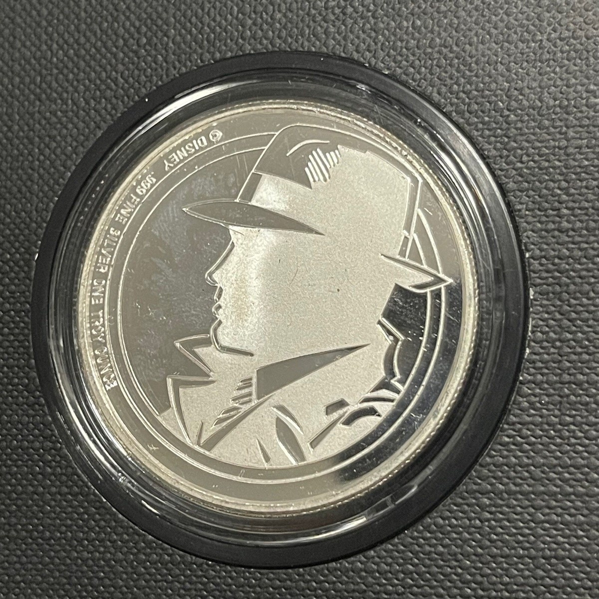 Scarce Disney Dick Tracy Collector Coin & Case 1 Troy Oz .999 Fine
