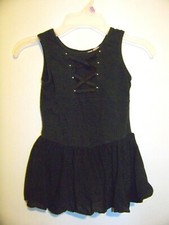Girls Freestyle Black Leotard with Tutu Size Small EUC  