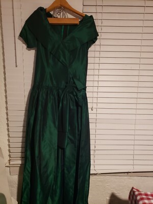90s green prom dress Spaghetti Straps 90S Green Prom Dress Vintage Green Party Dress US6 / Green