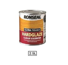 Ronseal Paint  HARDGLAZE Ultra Tough Varnish  Quality Clear Varnish  4 Sizes