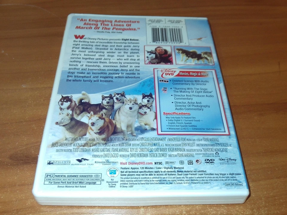 Eight Below (DVD, 2006 Widescreen) 8 NEW Paul Walker - Image 2 of 2
