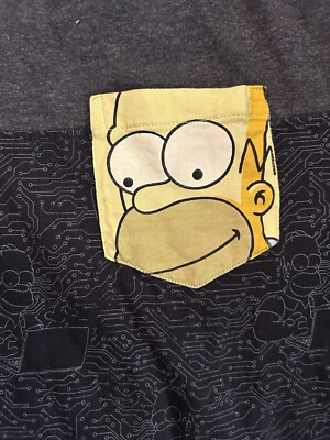 The Simpson Homer Simpson Pocket Tshirt Medium Matt Groening