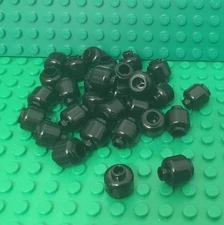 Lego 25 Pieces Black Plain Head / Ghost / Star Wars Mini Figures Body Bulk Parts