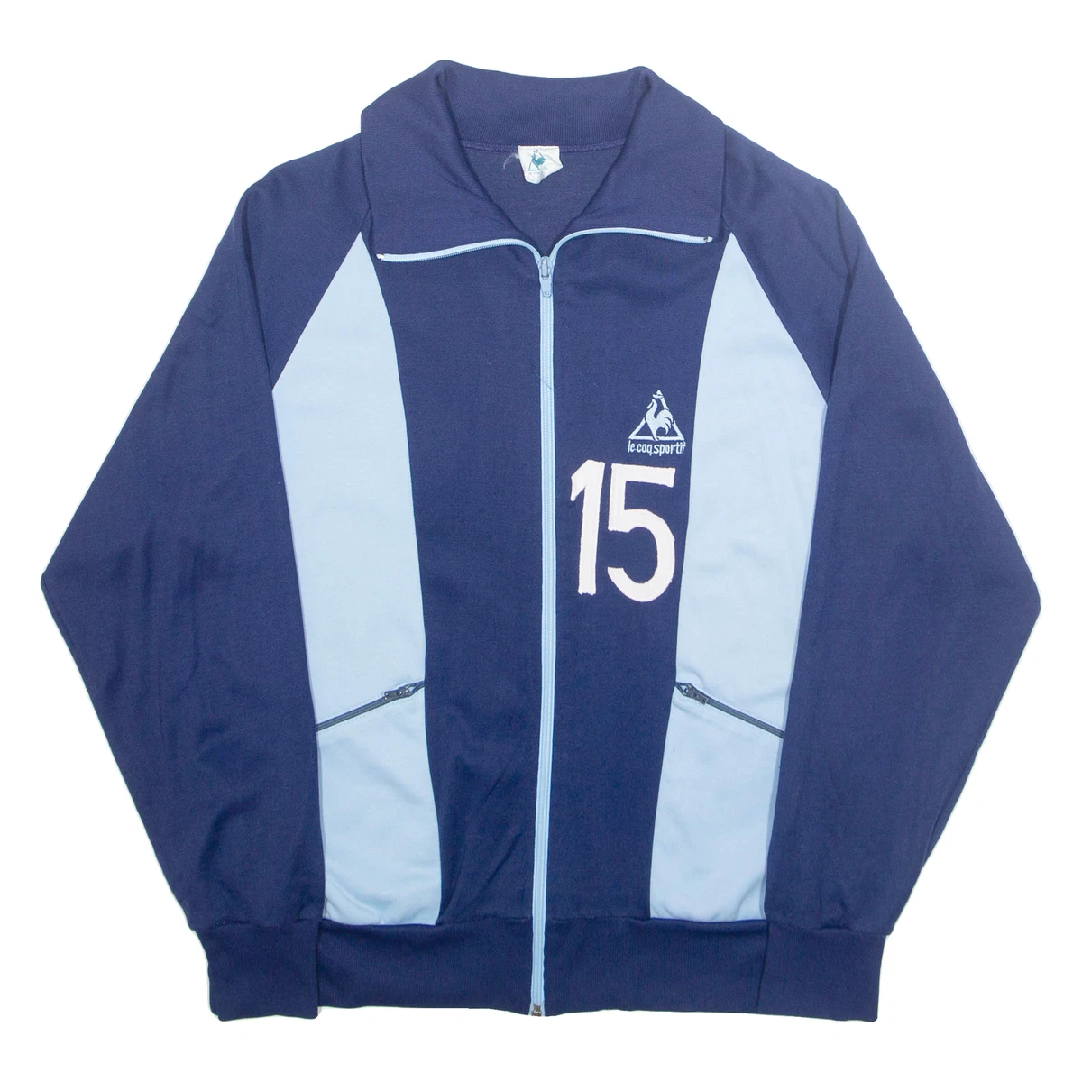 Veste Vintage Le Coq Sportif - Tennis Collection, Années 80, Marine, Taille S, Made In France