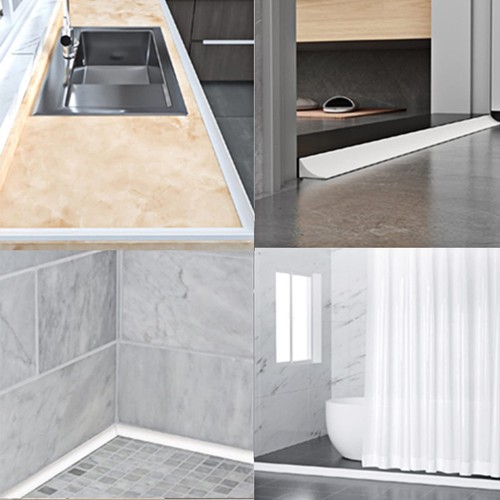Silicone Shower Threshold Water Dam Kitchen Sink Splash Guard Shower Barrier ... - Picture 6 of 6