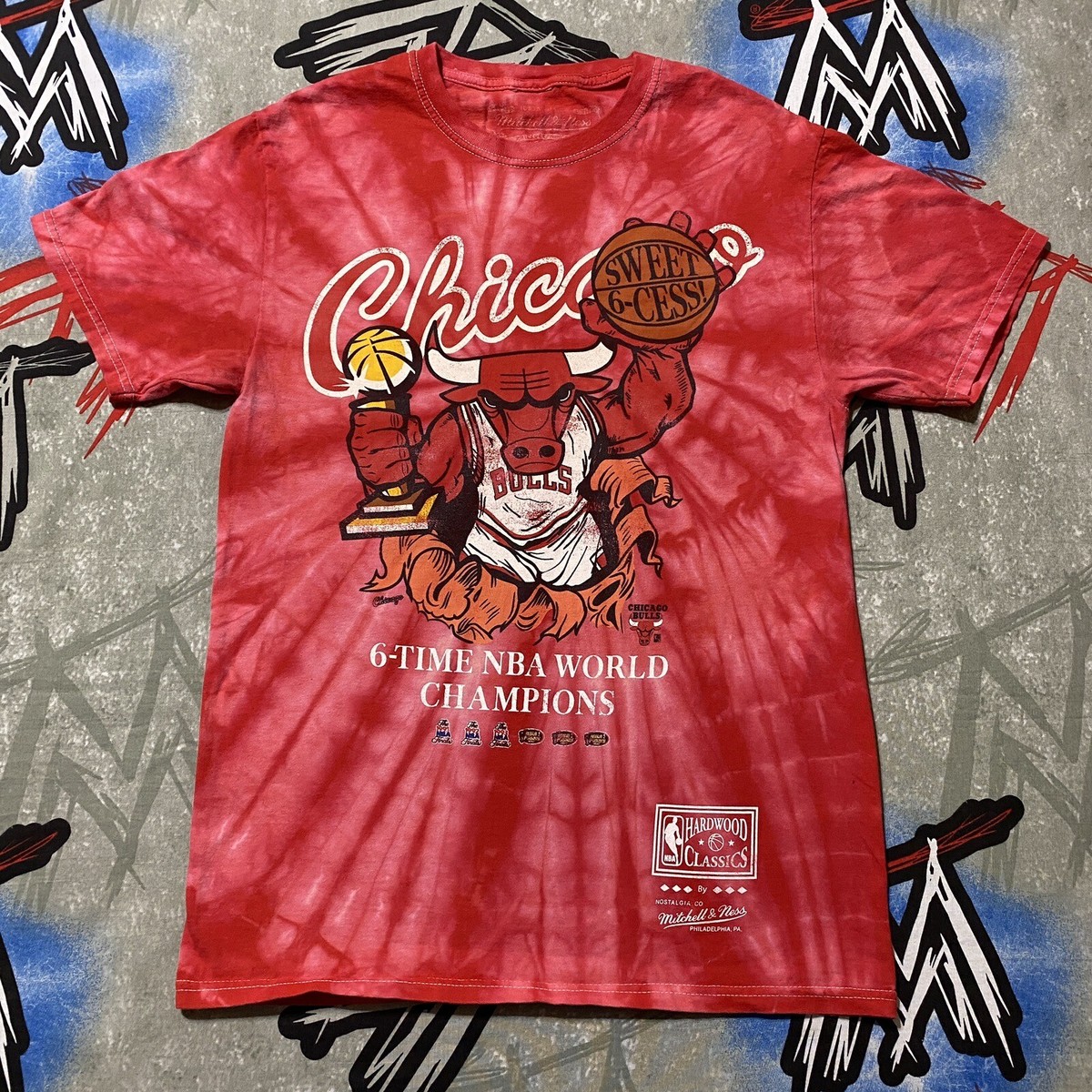 Chicago Bulls Tie Dye 6-Time Champions NBA Men