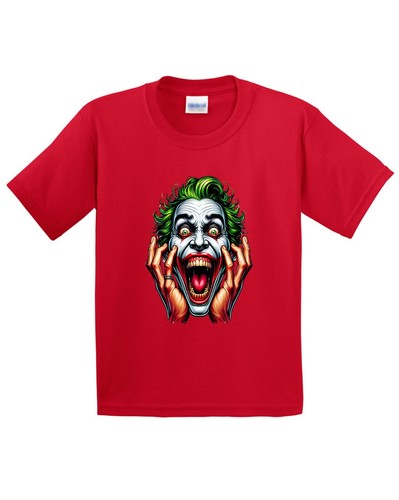 Joker Horror Face Halloween Kid's T-Shirt USA Christmas Funny Graphic Gift Tee - Picture 7 of 14