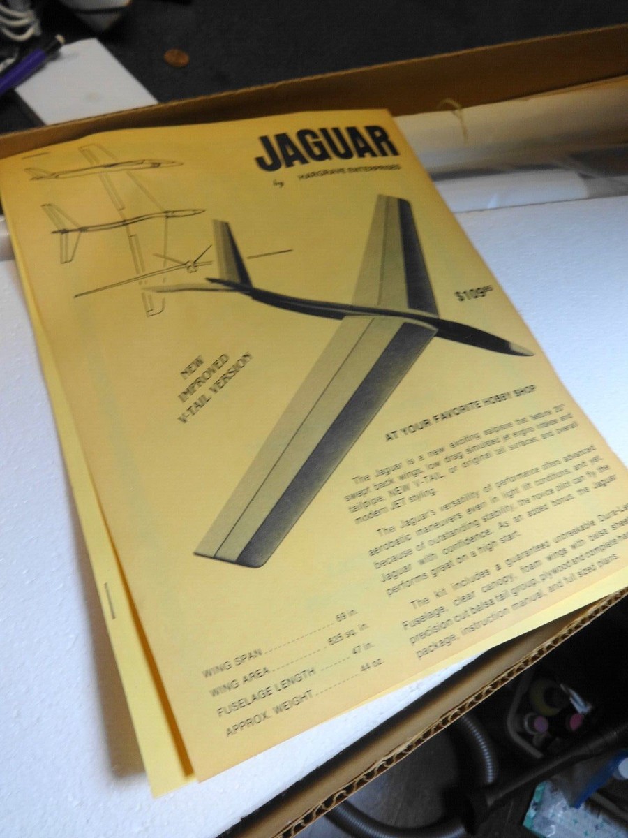RARE Larry Hargrave Jaguar Slope Soarer RC Plane - 69 RARE Larry Hargrave Jaguar Slope Soarer RC Plane - 69
