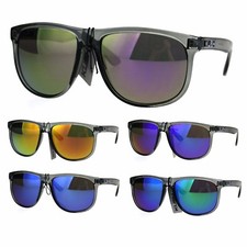 Kush Color Mirror Plastic Horn Rim Gangster Rectangular Sunglasses
