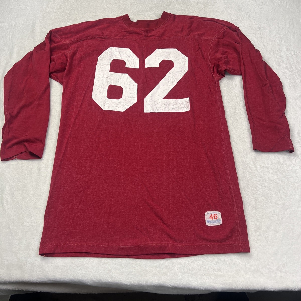 Vintage 1970's Red Football Jersey Champion Size 46 #62 | eBay Vintage 1970's Red Football Jersey Champion Size 46 #62 | eBay