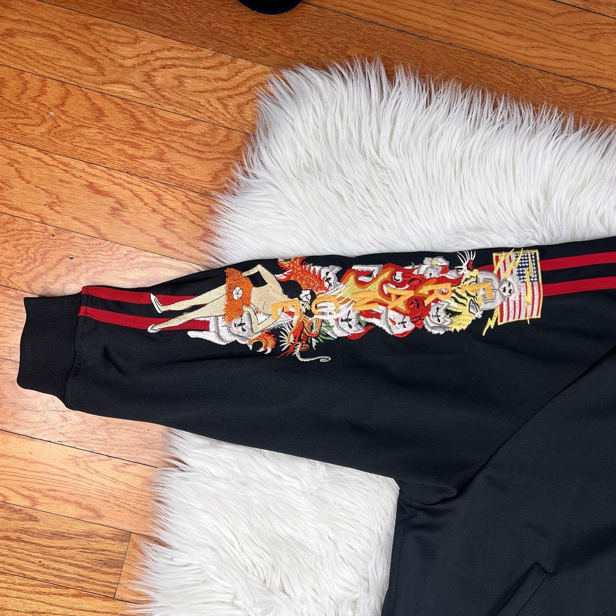 DOUBLET Strangest Comfort Men Black Red Chaos Embroidered DOUBLET Strangest Comfort Men Black Red Chaos Embroidered