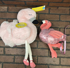 Lot of 2 Flamingo Plush Stuffed Toy Bird