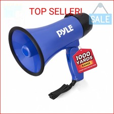 Pyle PMP21BL Portable Megaphone Speaker Siren Bullhorn - Compact and Battery Ope
