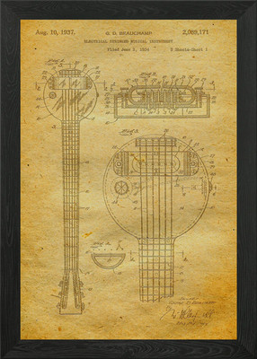50 Rickenbacker Braten Pa gerahmtes Wandbild Poster Leinwanddruck Bild