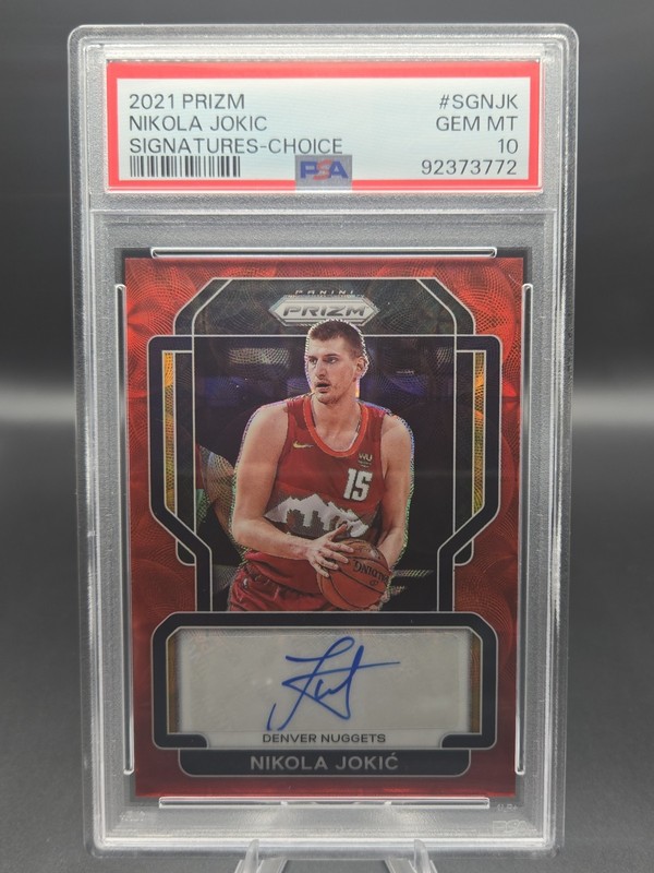 2021-22 Panini Prizm-Signatures Choice Nikola Jokić #SG-NJK PSA GEM MINT 10🏀😍