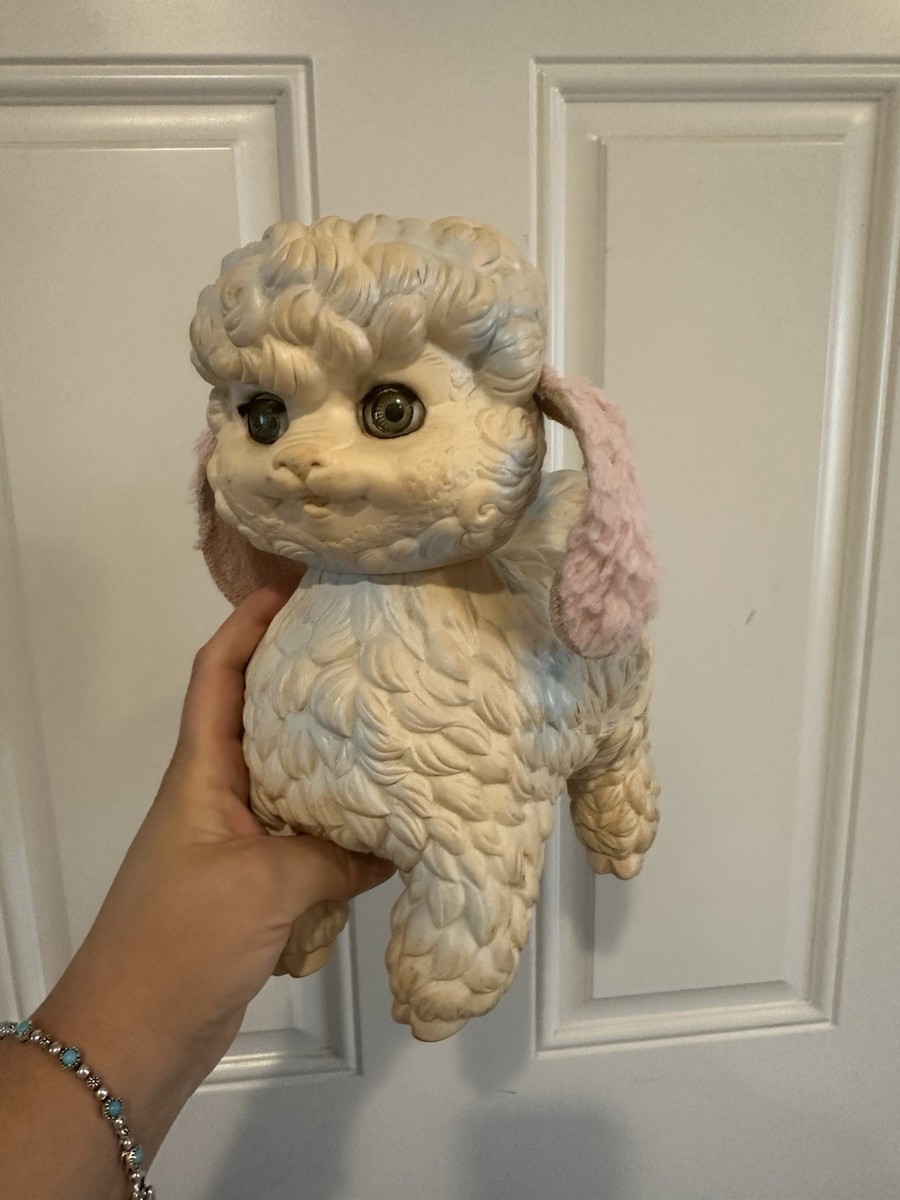  Lollie Lamb ひつじ 廃盤 Vintage Edward Mobley Lamb Squeak Toy 1966 11” Rubber Plush Ears