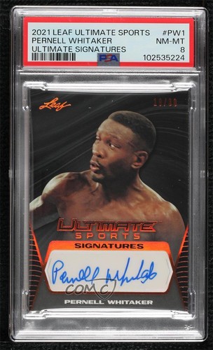 2021 Leaf Ultimate Sports Signatures Bronze 19/30 Pernell Whitaker PSA 8 Auto