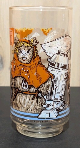 Star Wars Return Of The Jedi 1983 Coca Cola Burger King Glass Ewok C-3PO R2-D2 - Picture 4 of 6