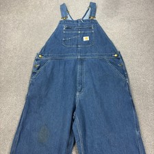 Carhartt Dungarees Adult 38x30 Blue Overalls Bib Carpenter Denim Work Wear Men