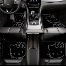 4pcs Set Hello Kitty Cute Car Black Floor Mats Vehicle Carpet Non-slip Mat 4pcs Set Hello Kitty Cute Car Black Floor Mats Vehicle Carpet Non-slip Mat