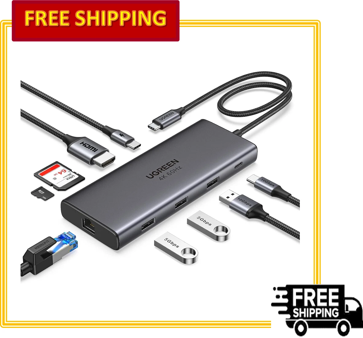 UGREEN Revodok Pro 109 USB C Hub - Thumbnail 3