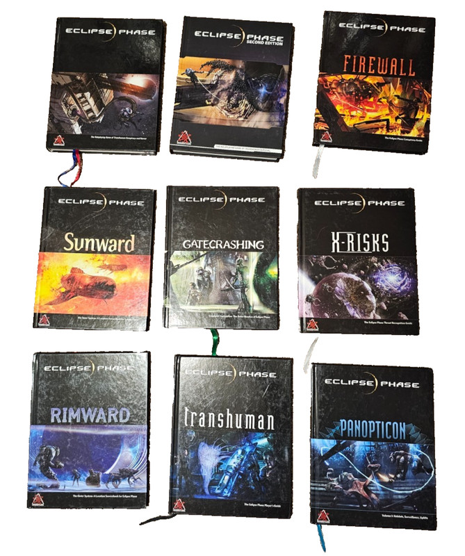 Eclipse Phase RPG - Complete Hardcover Set - Rare / Out of Print