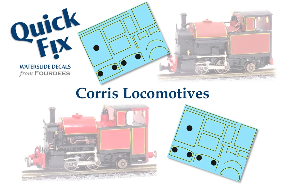 FOURDEES LIMITED Decals for Fourdees Locomotive Kits - Corris Railway