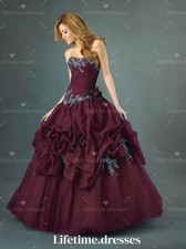 Benutzerdefinierte Farbe Brautkleider Gold Appliqued Vintage Brautkleider