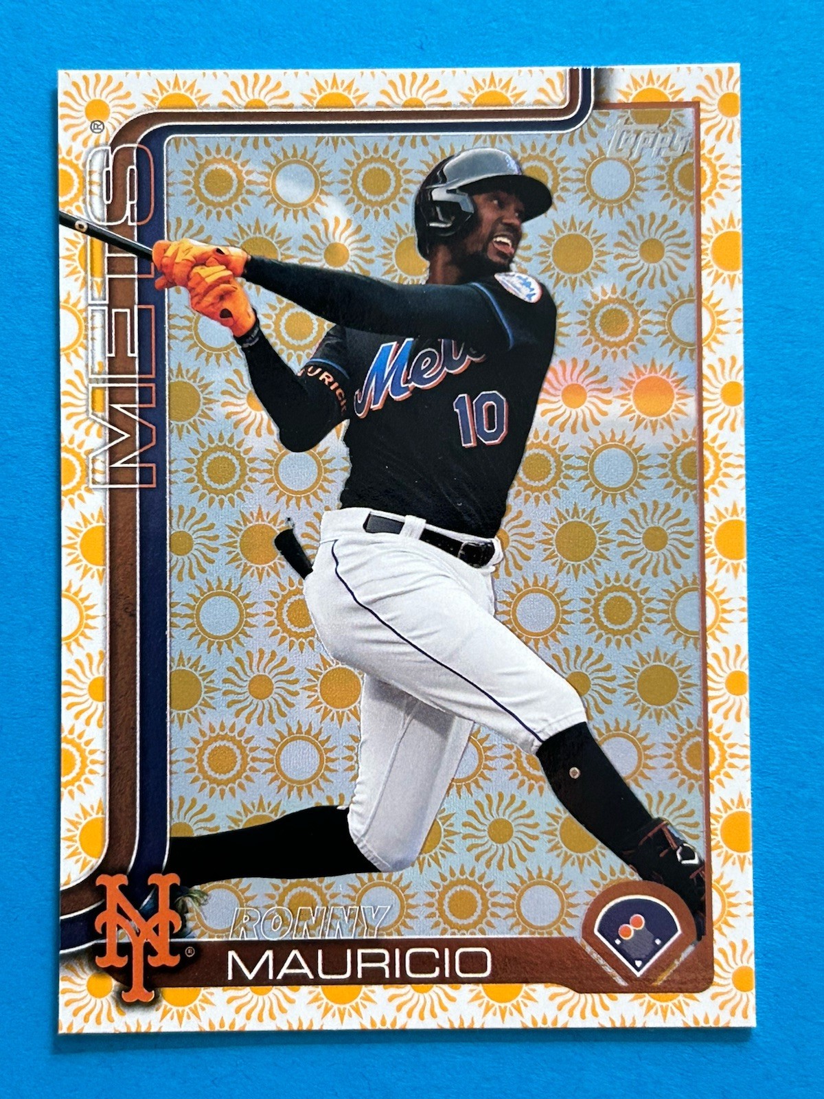 Ronny Mauricio 2025 Topps Series 2 (SP) Holiday Sun Foil #518 New York Mets