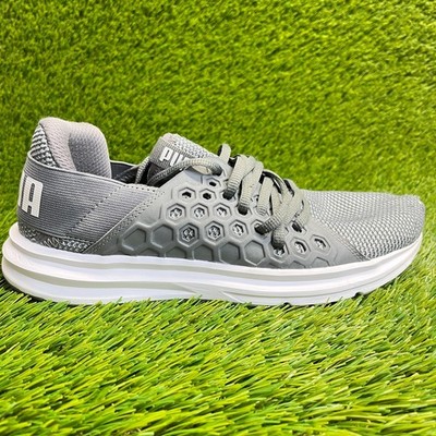 Puma Enzo Nf Negro Hombre Mens Size 7.5 Gray White Running Shoes Sneakers