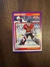 Dominik Hasek 1991-92 Score American #316 RC Error, Name misspelled front & back