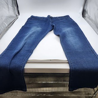 МУЖСКИЕ 4-ПОЛОСНЫЕ ДЖИНСЫ BLU ROCK STRETCH SLIM FIT ПРЯМОГО КРОЯ EJ2 - МУЖСКИЕ 38X31 - ТЕМНО-СИНИЙ