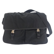 Prada Nylon Leather Tessuto Logo Messenger Bag