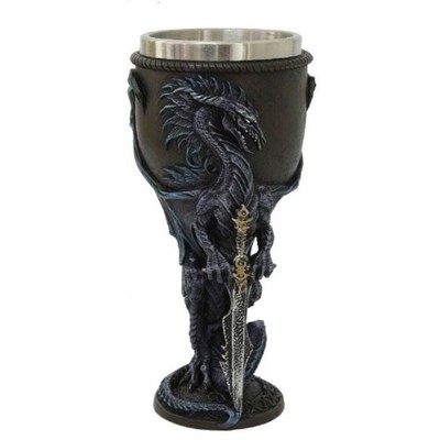Stone Blade Dragon Goblet Chalice Wine Cup New