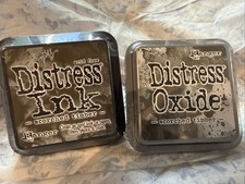 Tim Holtz Scorched Timber Distress Ink Pad With Distress Oxide Pad Set