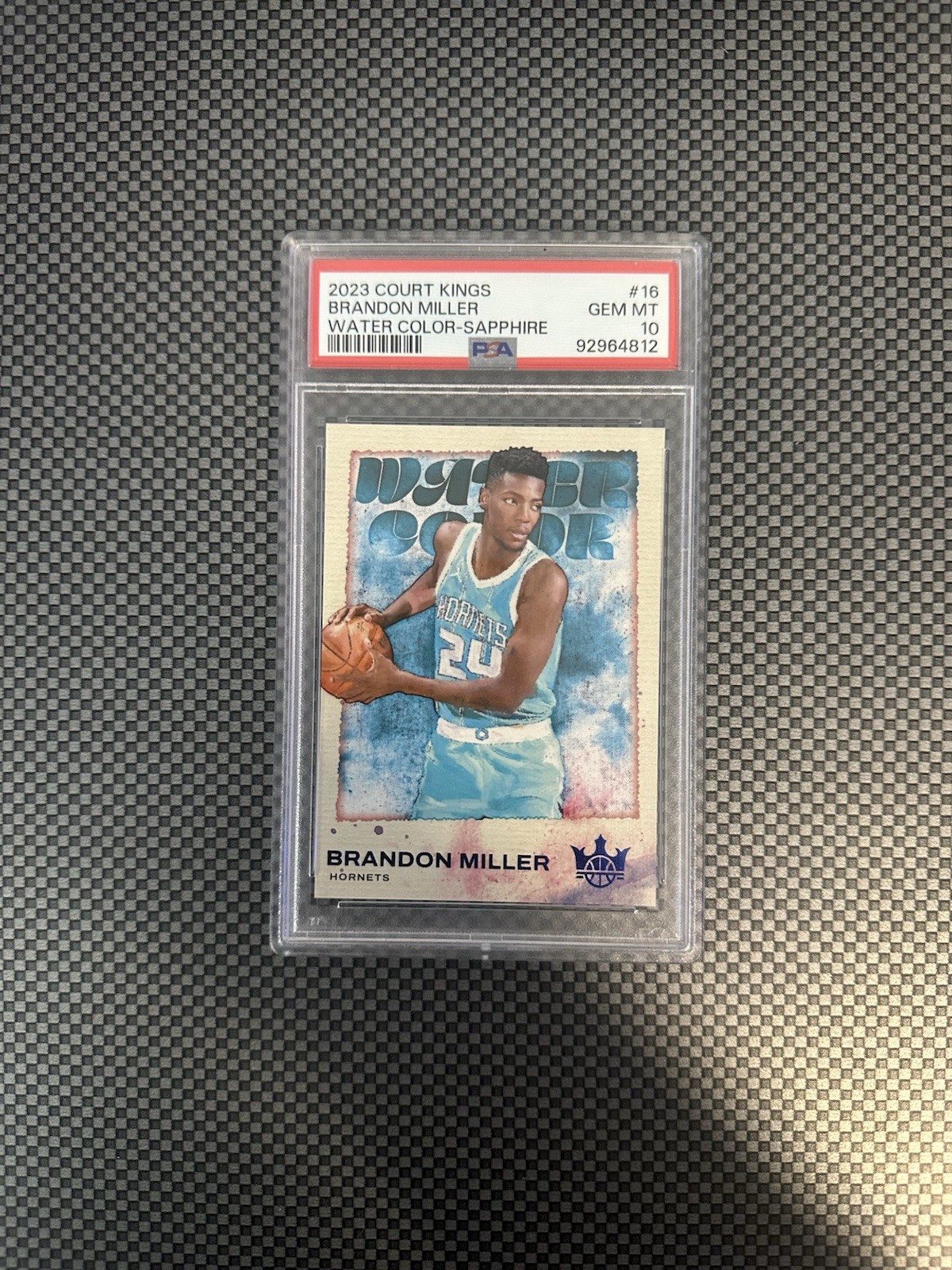 2023 Court Kings - Water Color Sapphire - Brandon Miller (RC) #16 PSA 10 /25