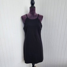 IZ Byer Womens Halter Scalloped Short Little Black Stretch Dress Size XL