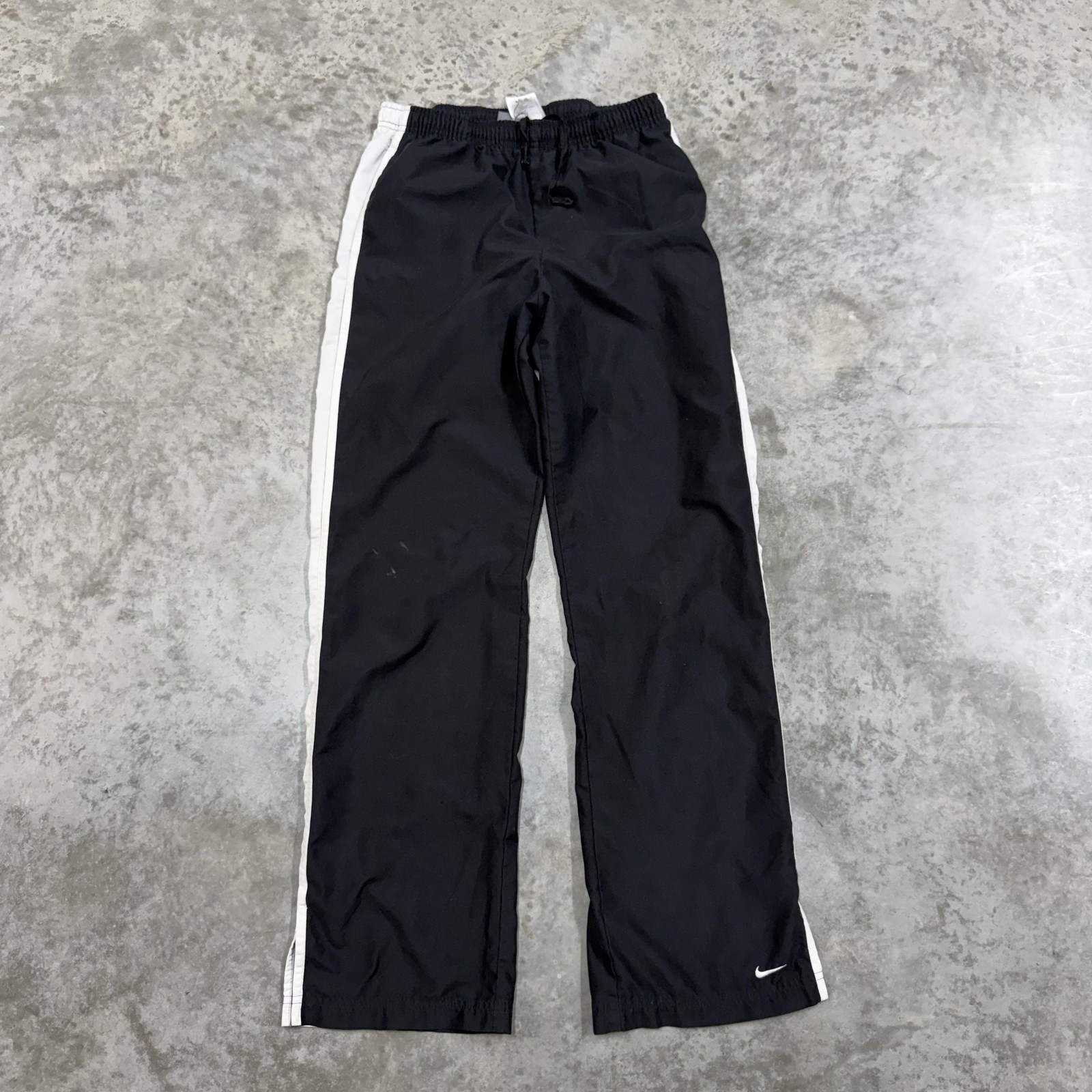 Nike Track Pants Mens Medium Black Side Stripe Elastic Waist Athletic Running