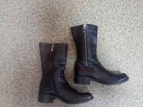 Women Gino Rossi Boots Black Leather 37 #46VR