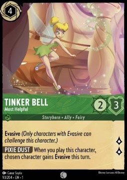 Lorcana Tinker Bell - Most Helpful 1TFC-093 Common Englisch Neu Foil