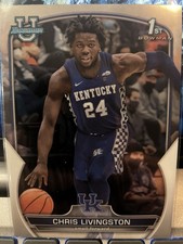 Topps 2022-23 Bowman Chrome Chris Livingston Kentucky Wildcats 1st Bowman #13