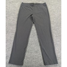 Eileen Fisher Womens Gray Viscose Stretch Jersey Straight Leg Pants Size M