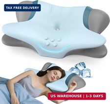 Cervical Neck Pillow for Pain Relief - Ergonomic Side Sleeper Pillow for Neck Su