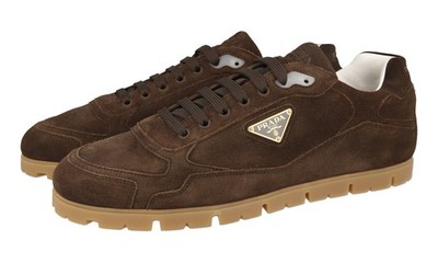 PRADA Suede Trail Downtown Sneakers - 2EG459 - Brown - NEW -  US 12 EU 45