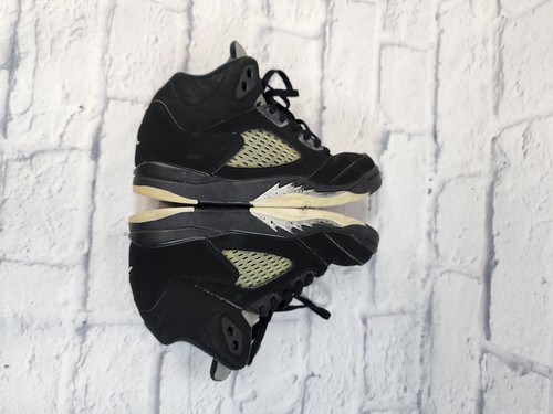 Nike Air Jordan Retro V 5 Black Metallic Youth Size 2Y Walking Shoes 440889-003 - Picture 7 of 10