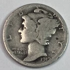 1919-S Mercury Dime. 90% Silver Coin