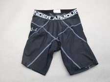 Under Armour Size M Kids Gray Compression Stretch Pull On Athletic Bottoms 298