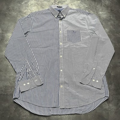 GANT MIXED PANEL BROADCLOTH Regular Fit Hemd Herren Gr. XL #J5-5