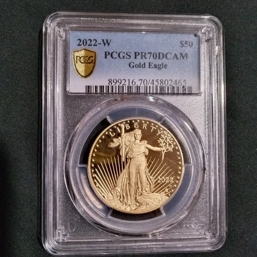 2022 1 oz Gold $50 Proof American Eagle PCGS PR 70 DCAM. Free insured shipping!