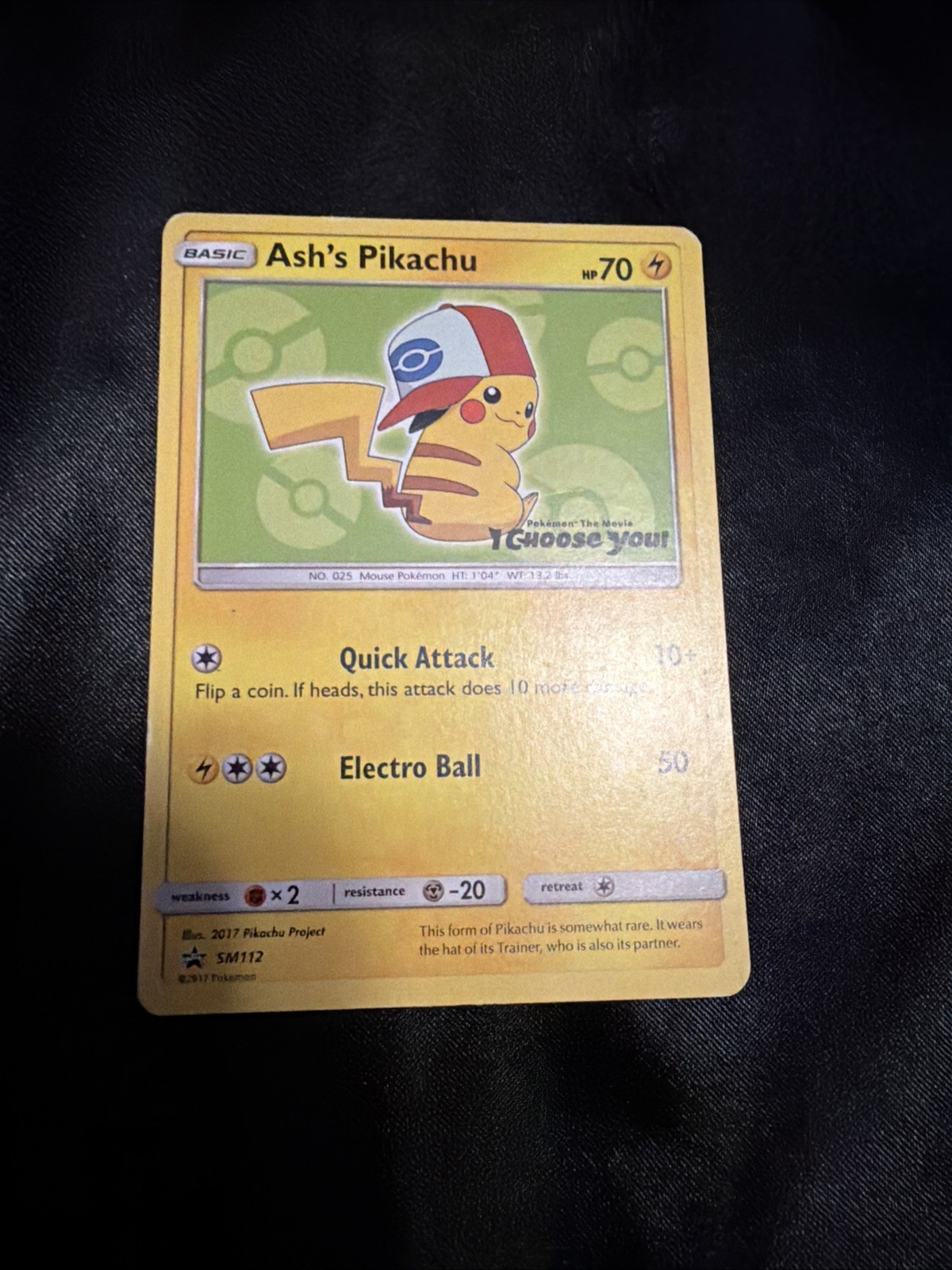 Ash's Pikachu SM112 Sm Regular